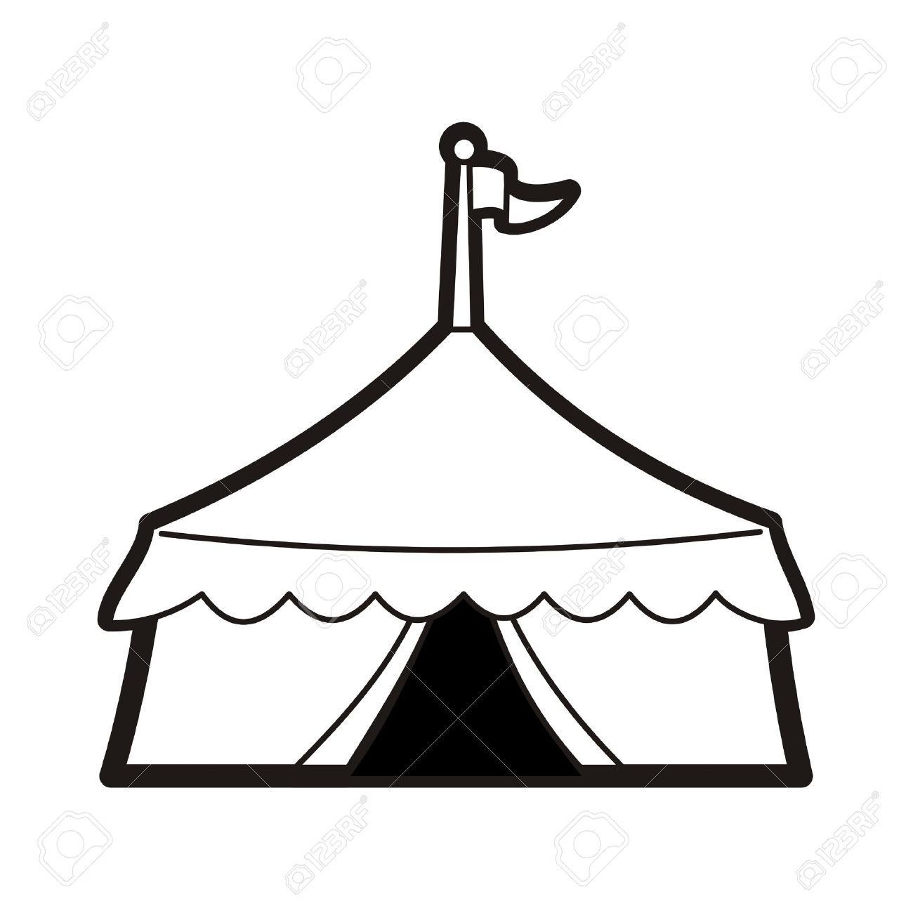 1300x1300 Circus Tent Silhouette