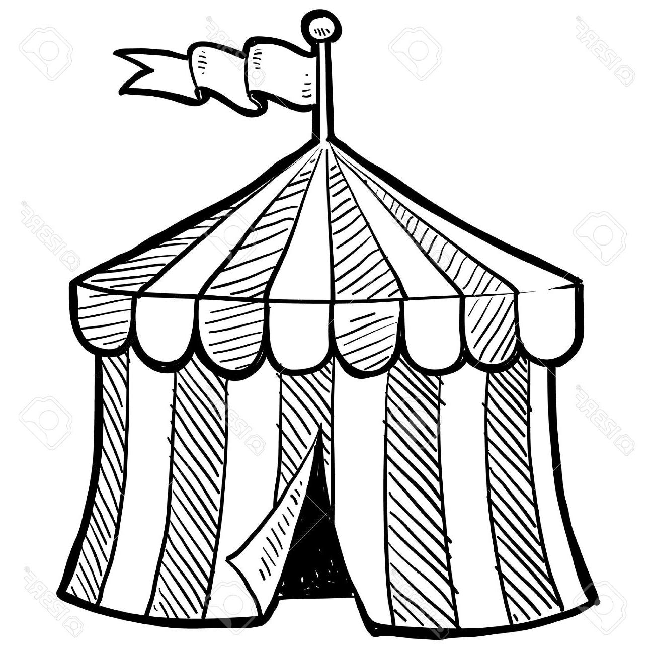 1300x1300 Top Doodle Style Circus Tent In Vector Format Stock File Free