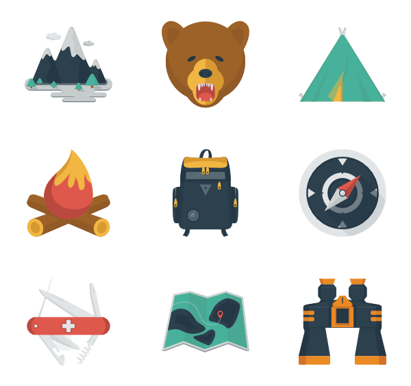 600x564 Tent Icons