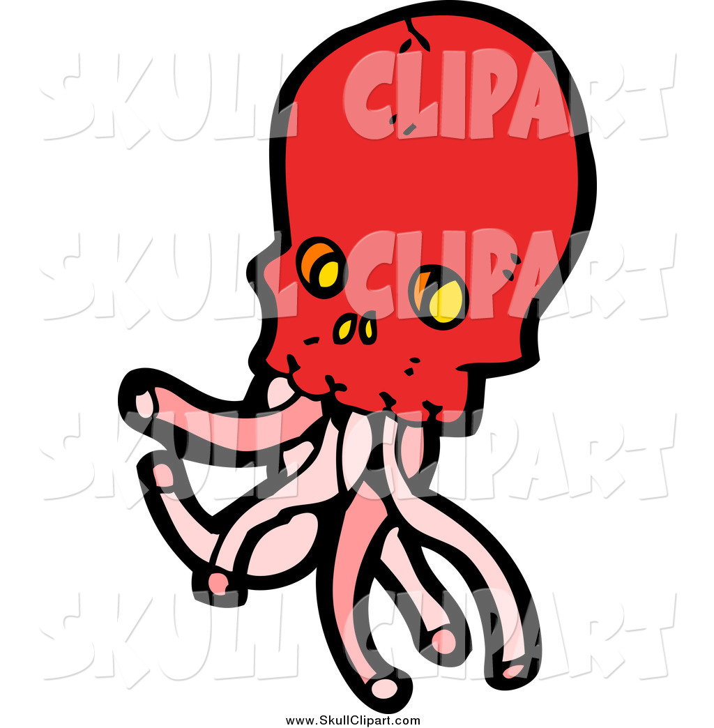 1024x1044 Tentacle Clipart Vector Clip Art Of A Red Skull With Tentacles By