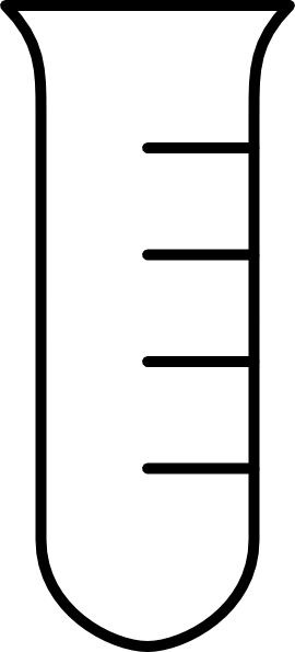 270x595 Empty Test Tube Thin Lines Clip Art