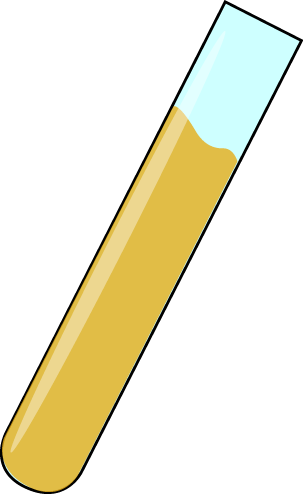 303x494 Science Test Tube With Orange Liquid Clip Art