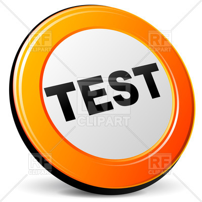 400x400 Orange Test Icon Royalty Free Vector Clip Art Image