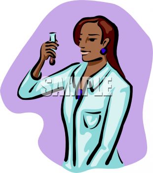 310x350 Picture Of A Nurse Looking At A Test Tube In A Vector Clip Art