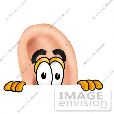 450x450 Cliprt Graphic Of Human Ear Cartoon Character Peeking Over