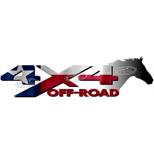 500x500 Off Road Texas Flag Horse Head Truck Decalsticker