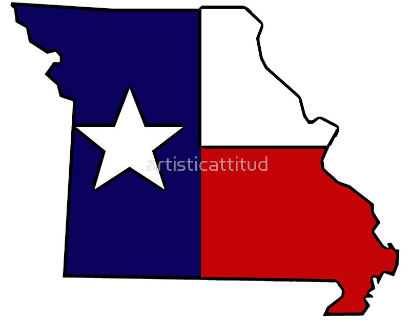 800x630 Missouri Outline Texas Flag Stickers By Artisticattitud Redbubble
