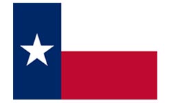 250x150 Texas Flags