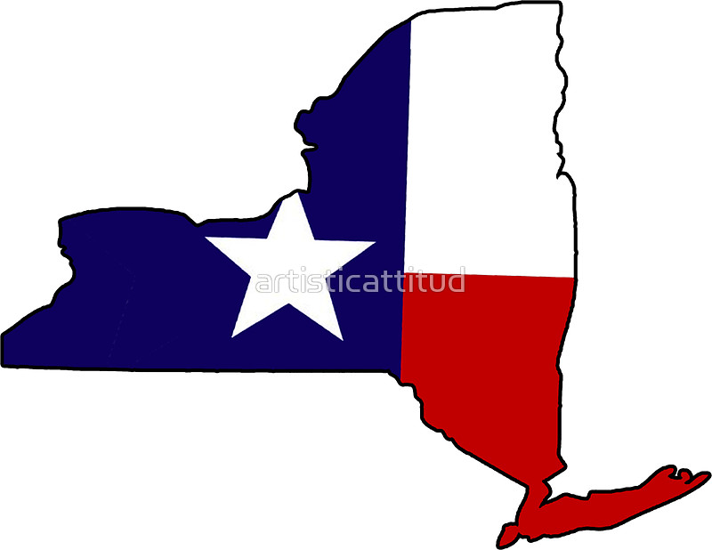 800x618 Texas Flag New York Outline Stickers By Artisticattitud Redbubble