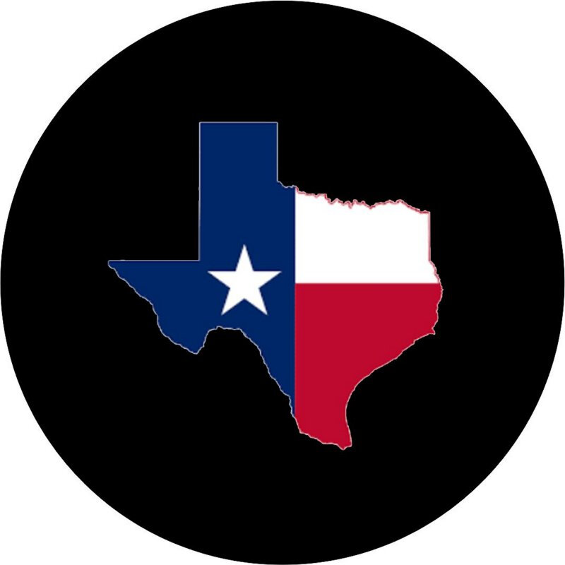 800x800 Texas Flag In Texas Outline Tire Cover