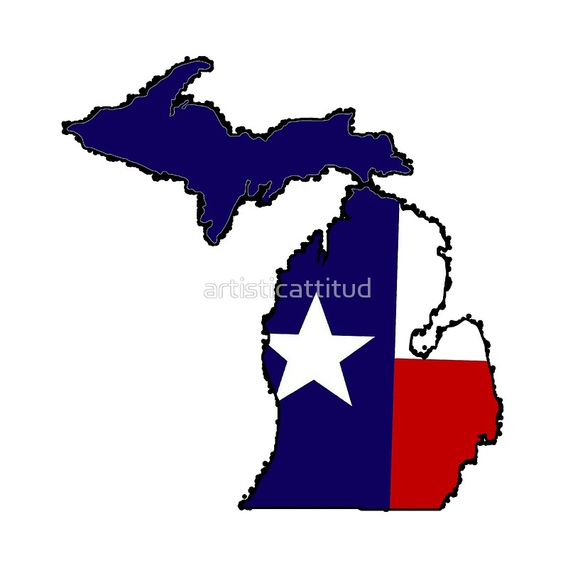 800x800 Texas Flag Michigan Outline Tote Bags By Artisticattitud Redbubble