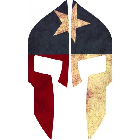 468x468 Texas Flag Spartan Reflective Rear Helmet Decal Police Fire Ems