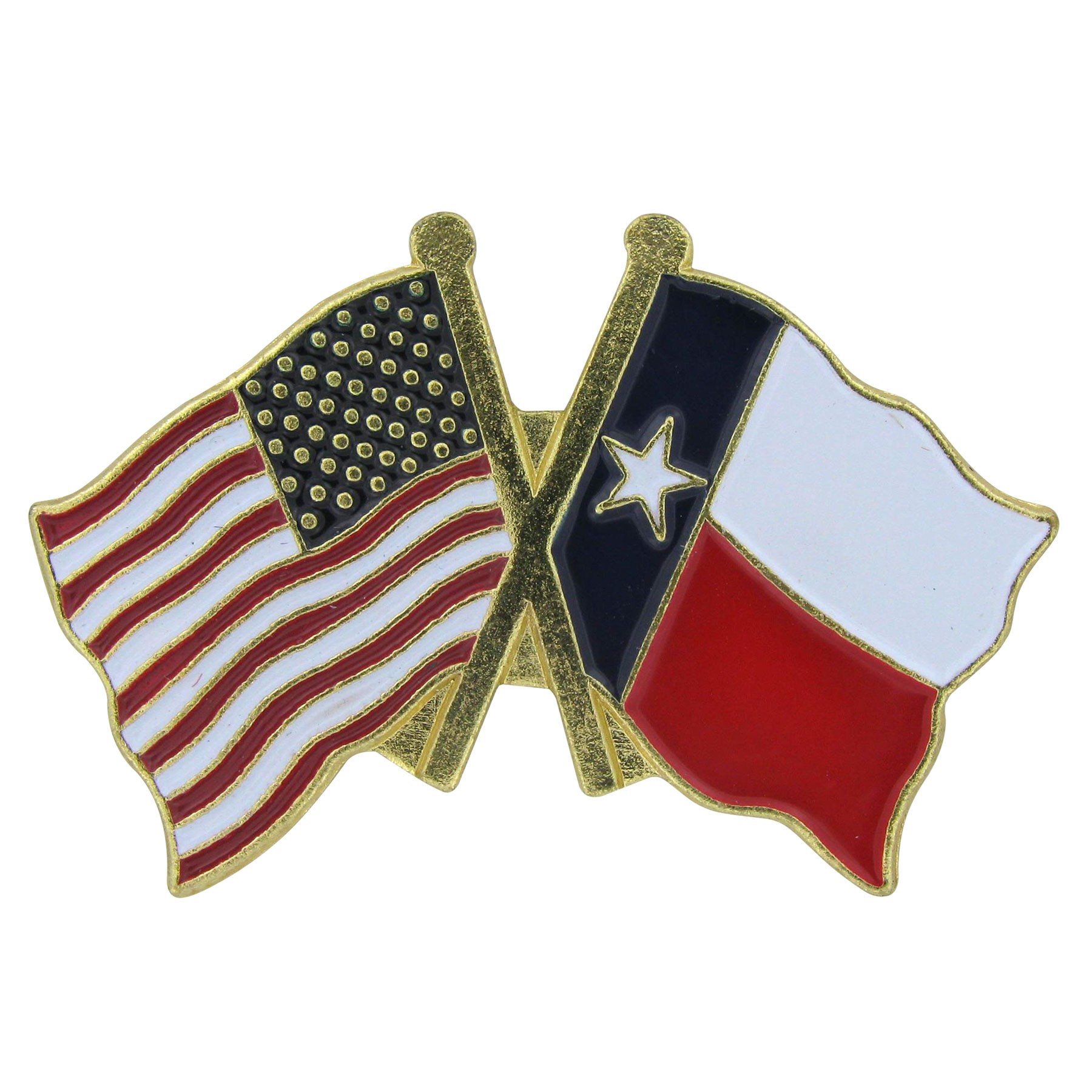 1800x1800 Usa Flag And Texas Flag Lapel Pin
