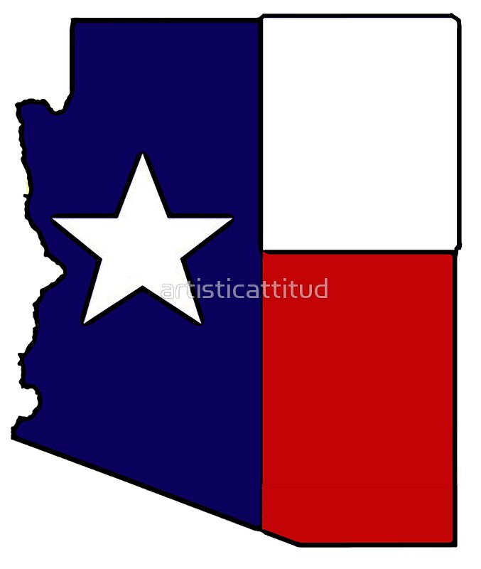 677x800 Arizona Outline Texas Flag Stickers By Artisticattitud Redbubble