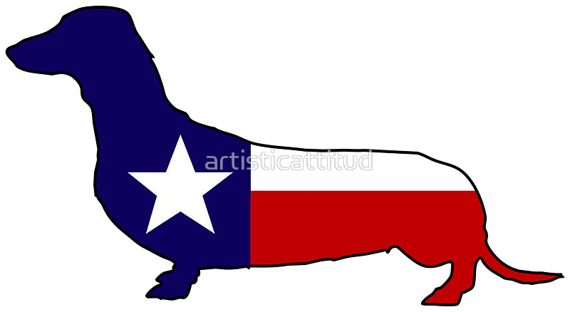 800x438 Texas Flag Dachshund Wiener Dog Stickers By Artisticattitud