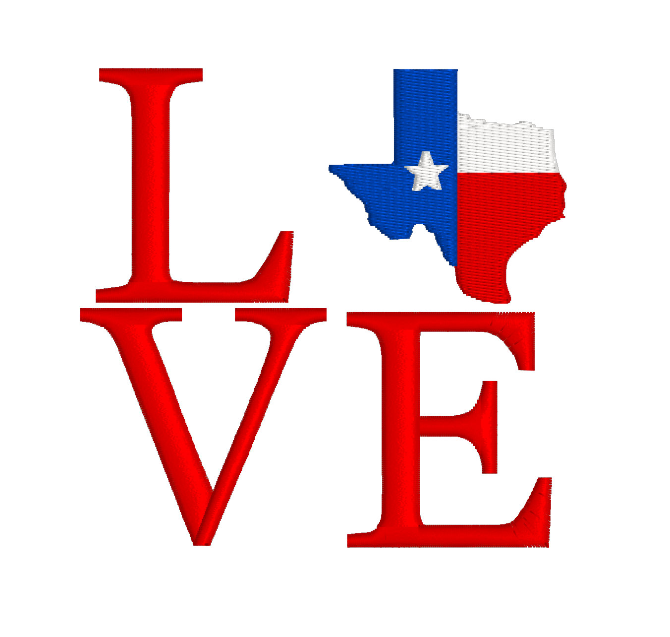 1352x1284 Buy 2 Get 1 Free Filled Texas Flag Love Machine Embroidery