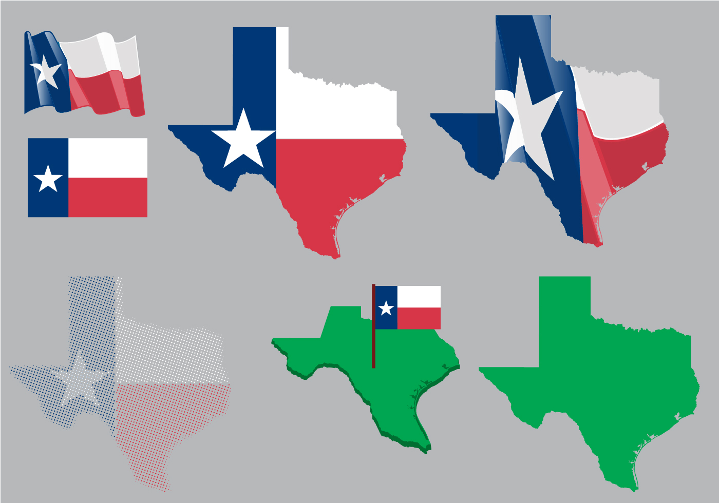 1400x980 Texas Star Free Vector Art