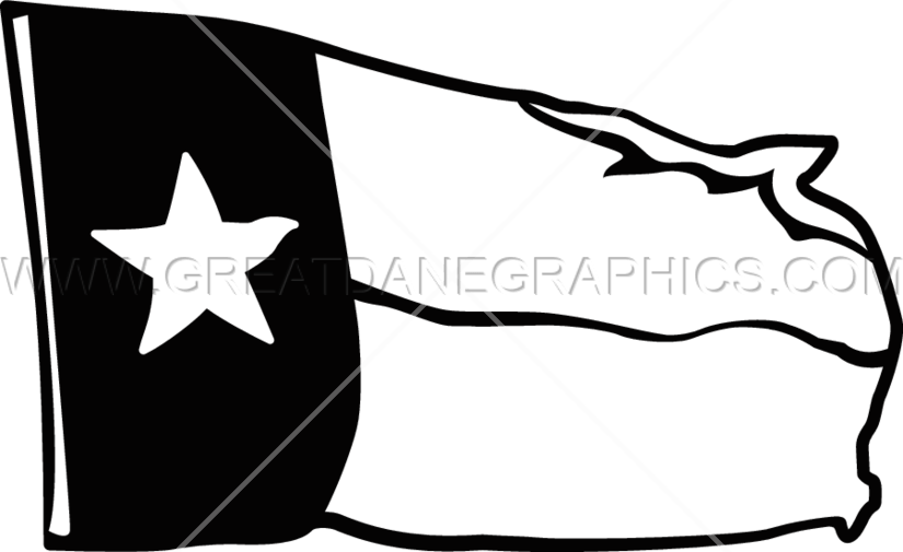 825x505 Texas Flag Production Ready Artwork For T Shirt Printing