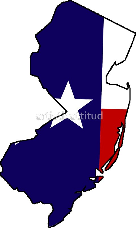 480x800 Texas Flag New Jersey Outline Stickers By Artisticattitud Redbubble