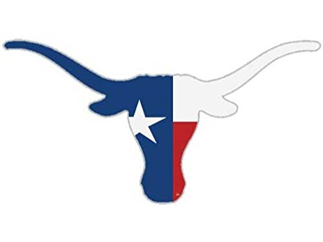 463x347 University Of Texas Longhorns Decal Texas State Flag