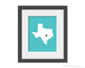 340x270 Texas Outline Print Etsy