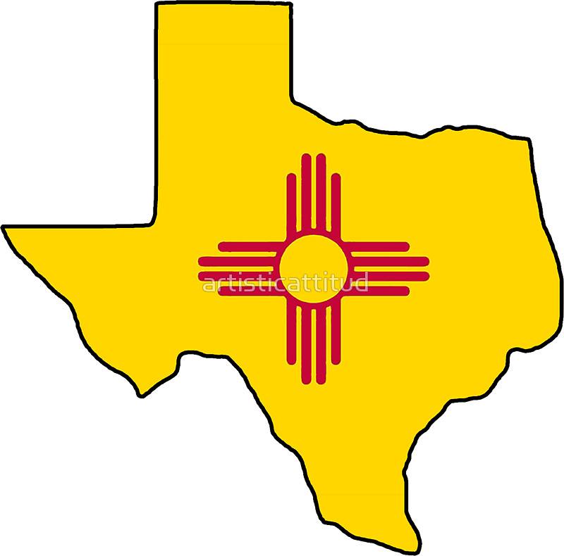 800x790 New Mexico Flag Texas Outline Stickers By Artisticattitud Redbubble