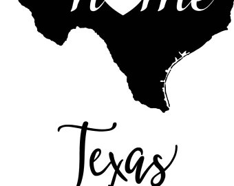 340x270 Texas Map Vector Etsy