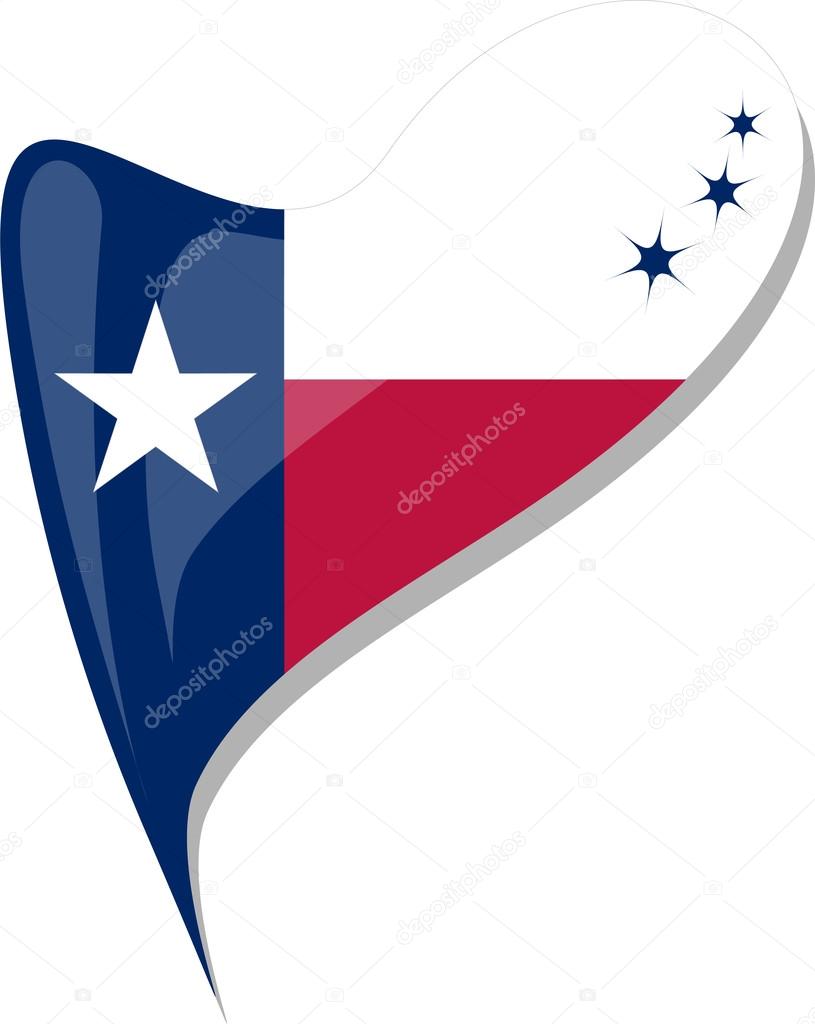 815x1024 Texas Flag Button Heart Shape. Vector Stock Vector Fotoscool