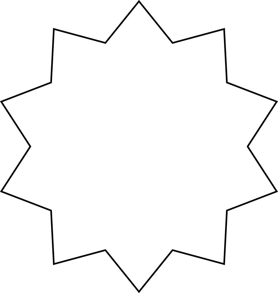 974x1024 Star Shape Clipart