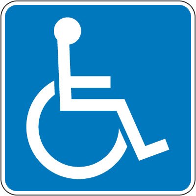 400x400 Texas State Handicap Signs