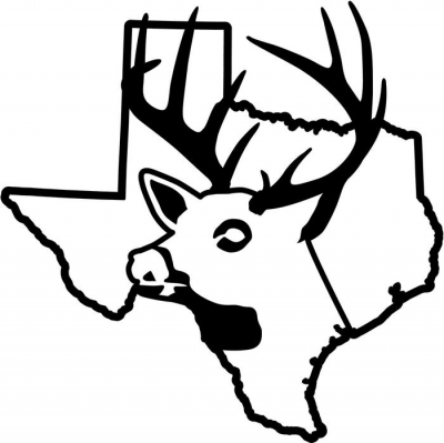 400x399 Texas State Deer Buck Hunting Vinyl Decal Sticker