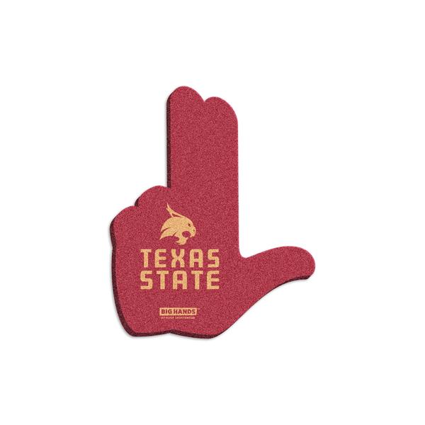 600x600 Texas State Bobcats Heart Of Texas Hand Sign Foam Hand Root
