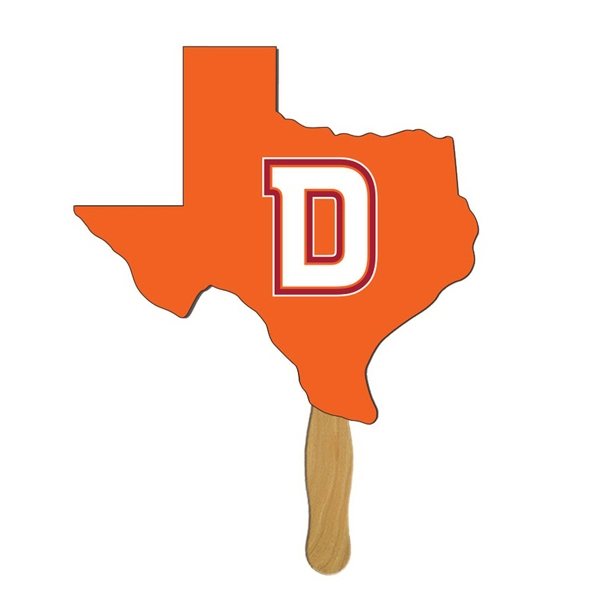 600x600 Texas State Shaped Hand Fan