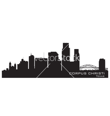 380x400 Corpus christi texas skyline detailed silhouette vector 1861486  +