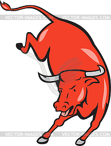 228x300 Longhorn Red Bull Jumping Cartoon