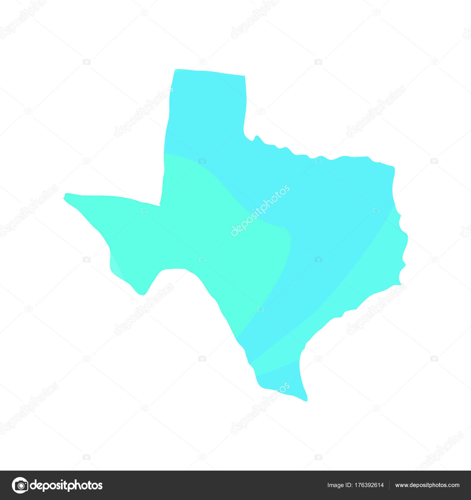 1600x1700 Political Map Of Texas Stock Vector Jokalar01