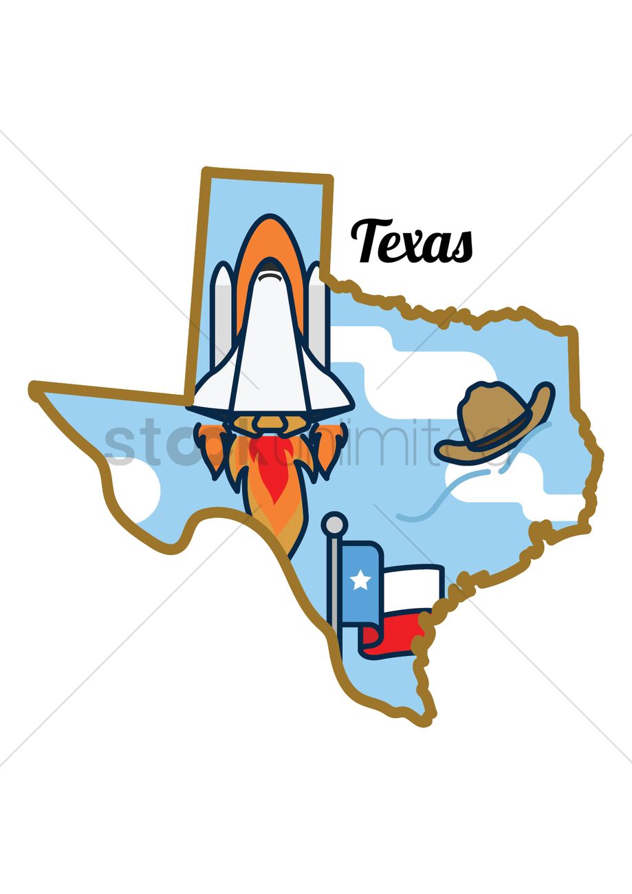 919x1300 Texas State Map Vector Image