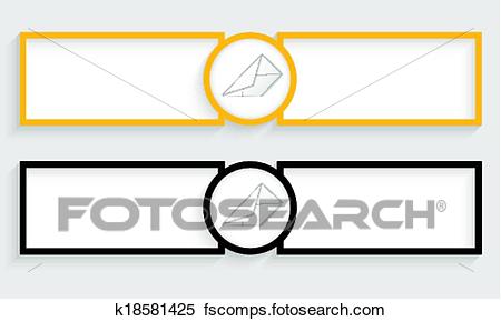 450x289 Clipart Of Double Text Boxes With Envelope K18581425
