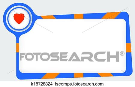 450x290 Clipart Of Text Box For Entering Text With Heart K18728824