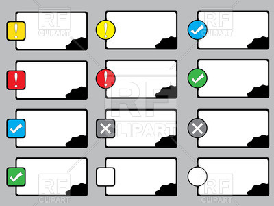 400x300 Text Boxes Royalty Free Vector Clip Art Image
