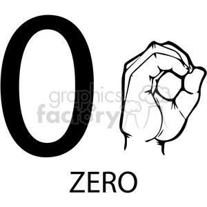 300x300 Royalty Free Asl Sign Language 0 Clipart Illustration Worksheet