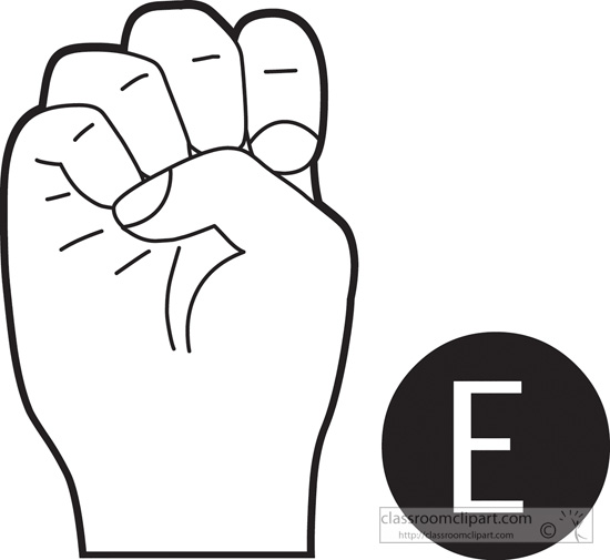 550x505 Sign Language Clipart Letter E