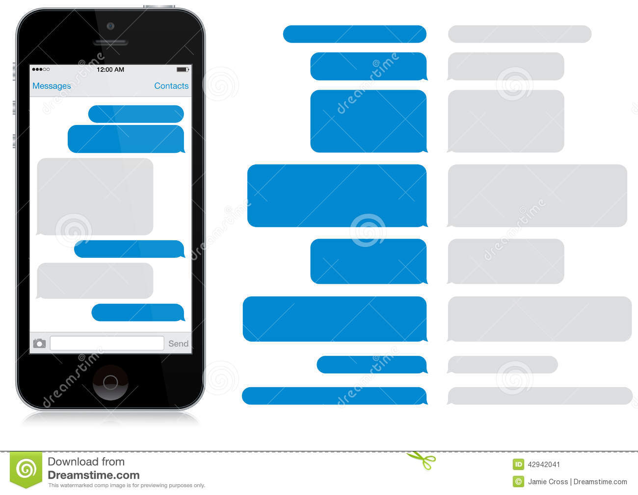text message clip art template