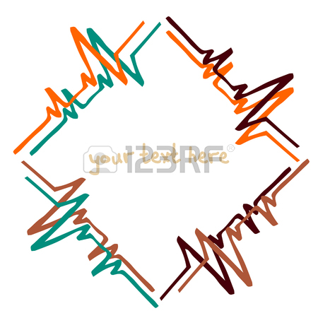 450x450 Vector Frame Images Cardiogram. Handmade. There Is A Place