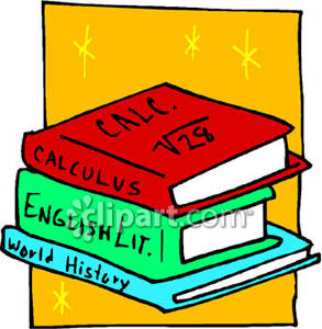 293x300 Stack Of School Textbooks Royalty Free Clipart Picture