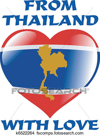 347x470 Clipart Of From Thailand With Love K6522264