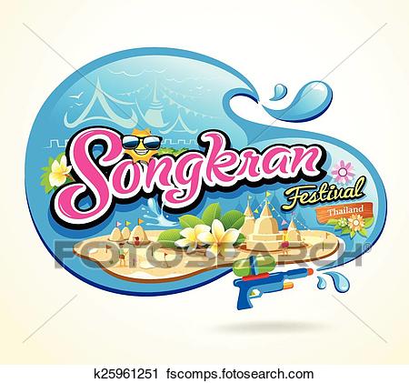 450x421 Clipart Of Songkran Festival Thailand K25961251