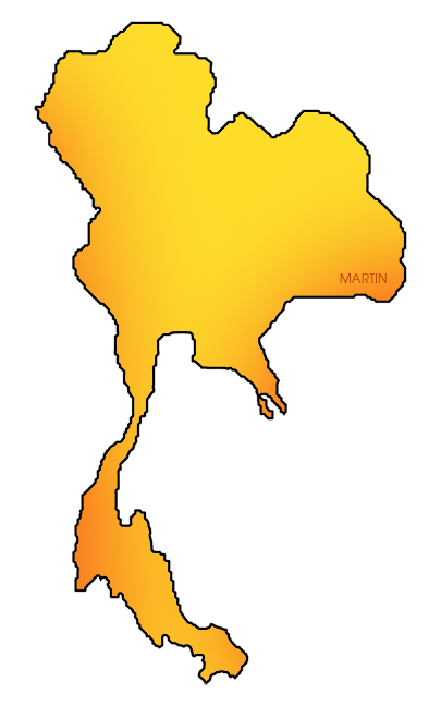 405x648 Asia Clip Art By Phillip Martin, Thailand Map