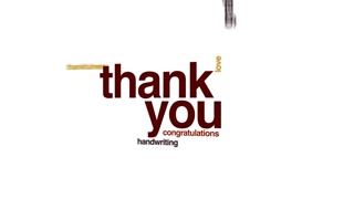 320x180 Thank You Animated Word Cloud, Text Design Animation. Motion