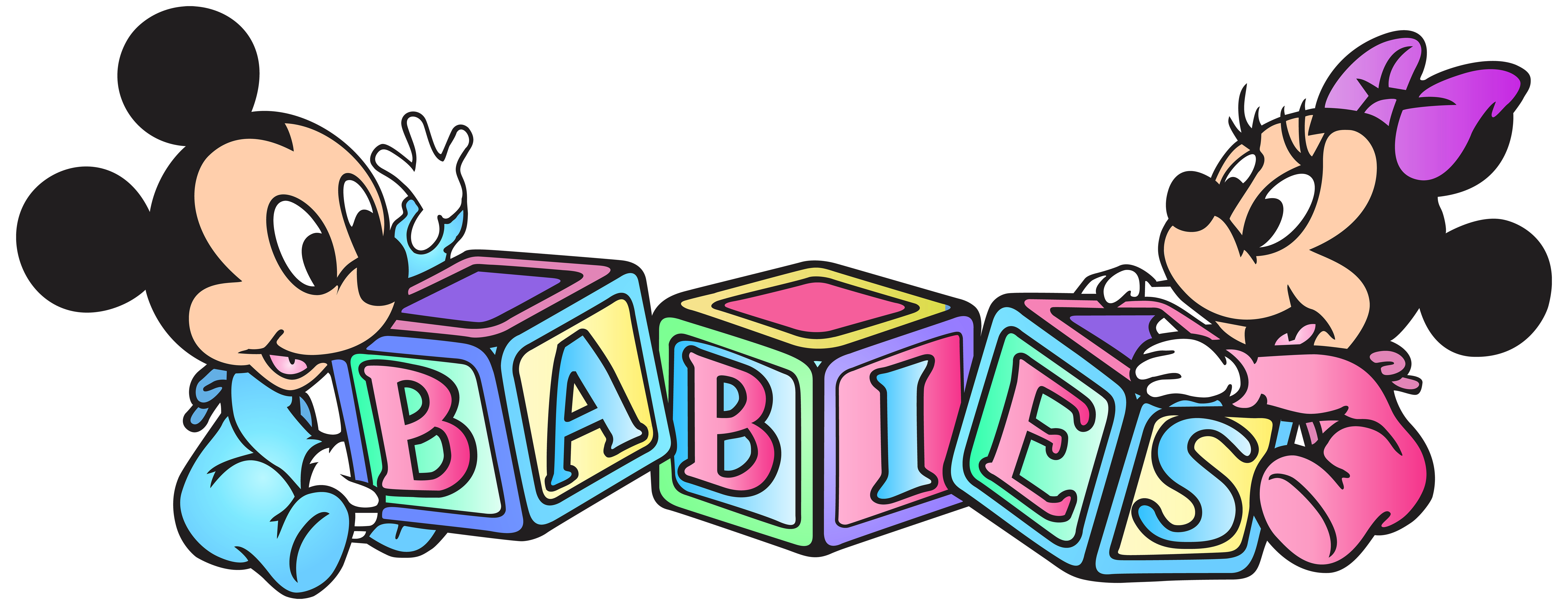 8000x3090 Mickey And Minnie Mouse Baby Free Png Clip Art Imageu200b Gallery